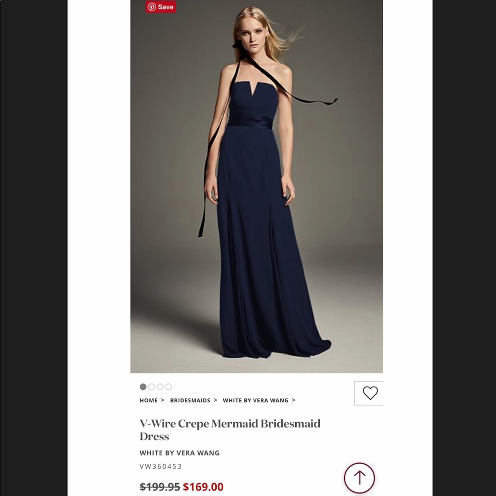 Midnight blue strapless dress